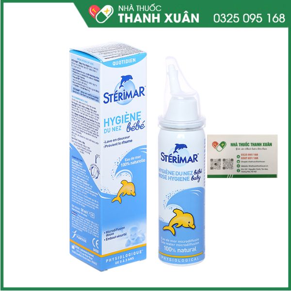 Sterimar Nose Hygiene Baby giúp giảm nghẹt mũi cho bé